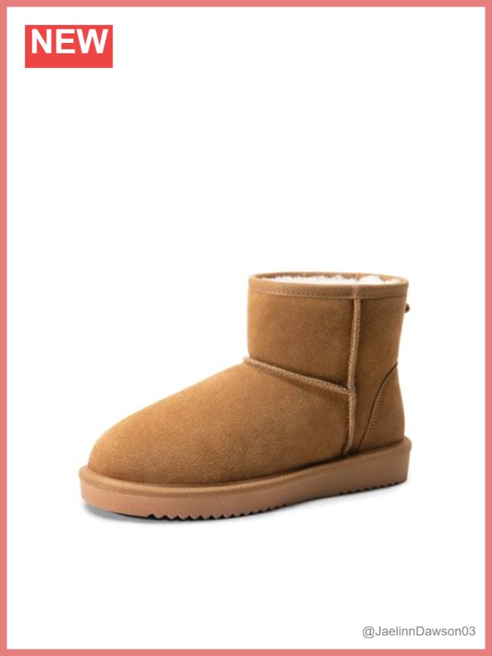 Genuine Suede Winter Mini Snow Boots Faux Fur Lined Memory Foam